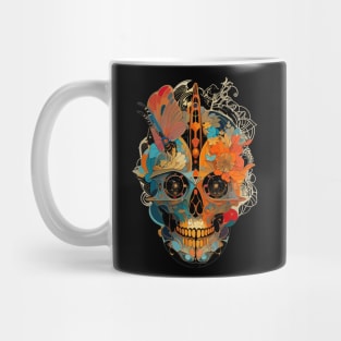 Halloween Spooky Season Day of the Dead Butterfly Skull Mug